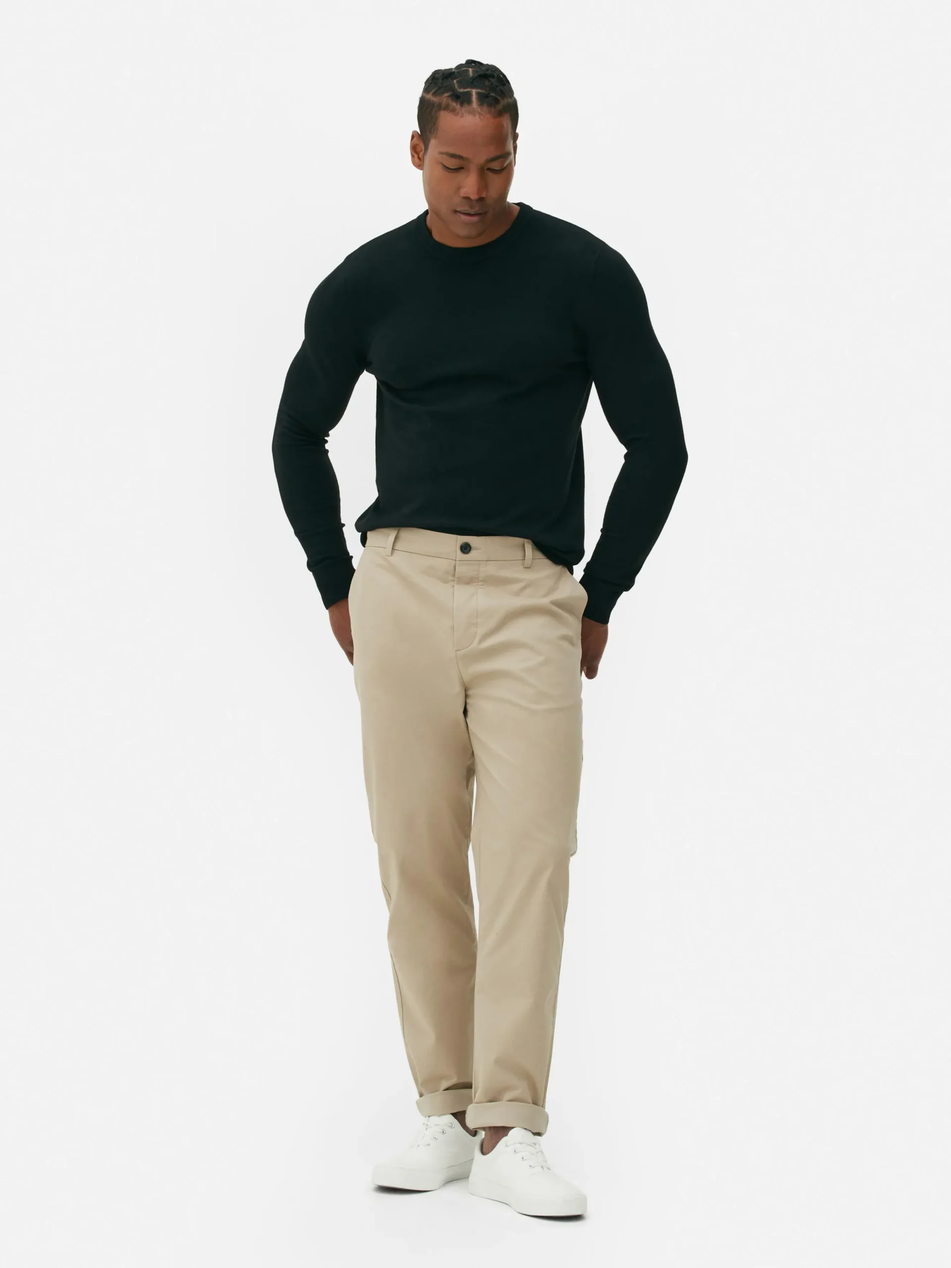 Stretch Chino Met Rechte Pijpen