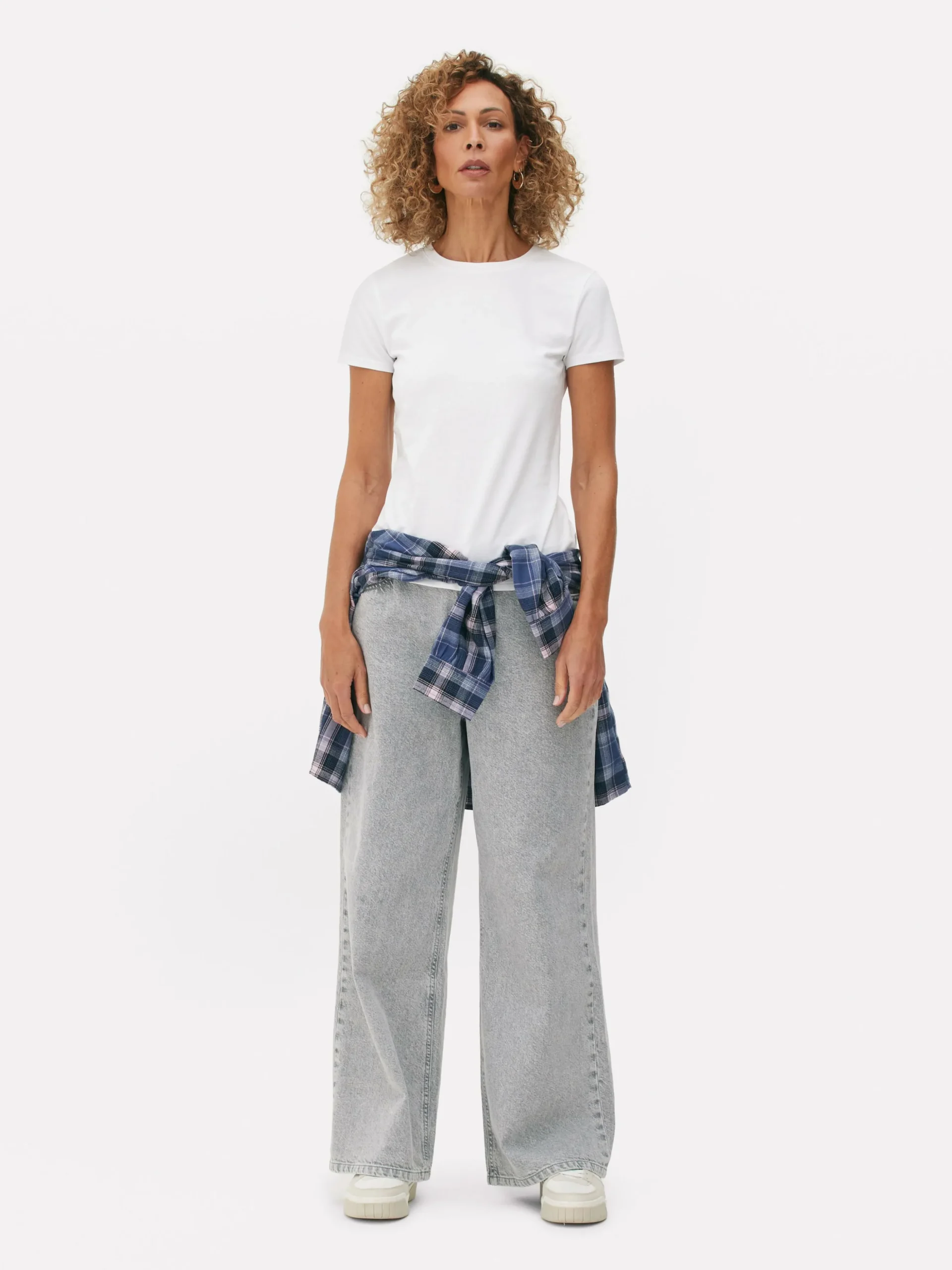 Stretch T-shirt Met Ronde Hals