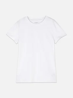 Stretch T-shirt Met Ronde Hals