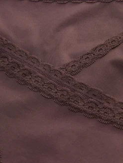 Strings Van Microvezel Met Kanten Rand, Set Van 3