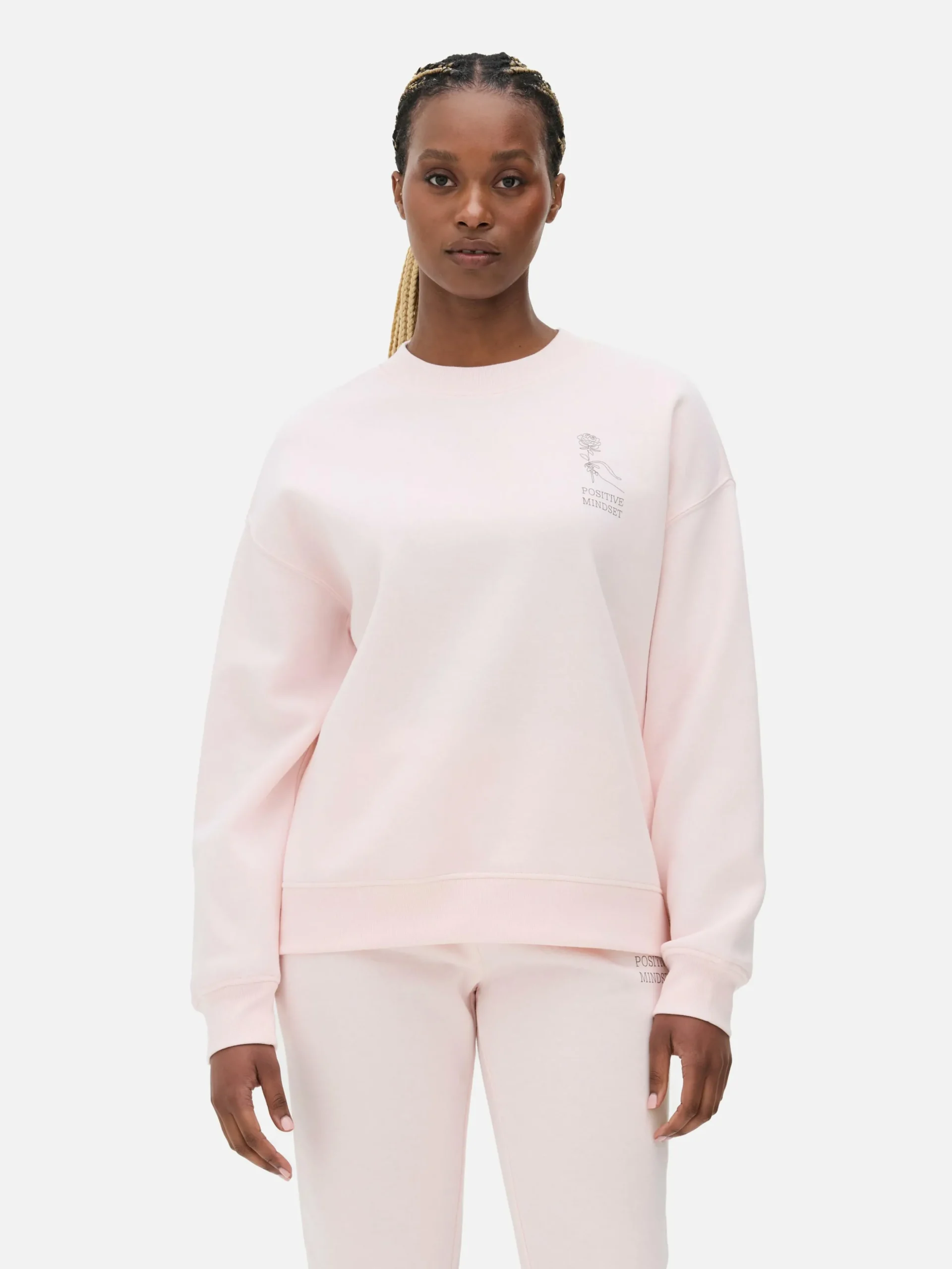 Sweater Met Tekst En Ronde Hals