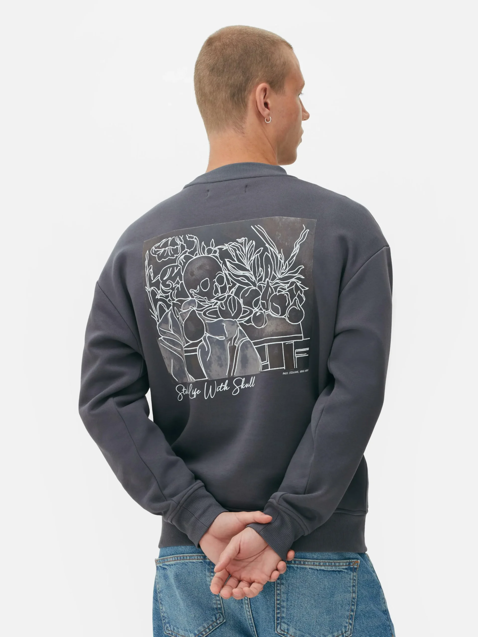 Sweatshirt Cézanne Stilleven-met-schedelprint