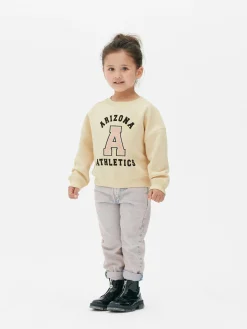 Sweatshirt In Collegestijl Met Bouclé-initiaal