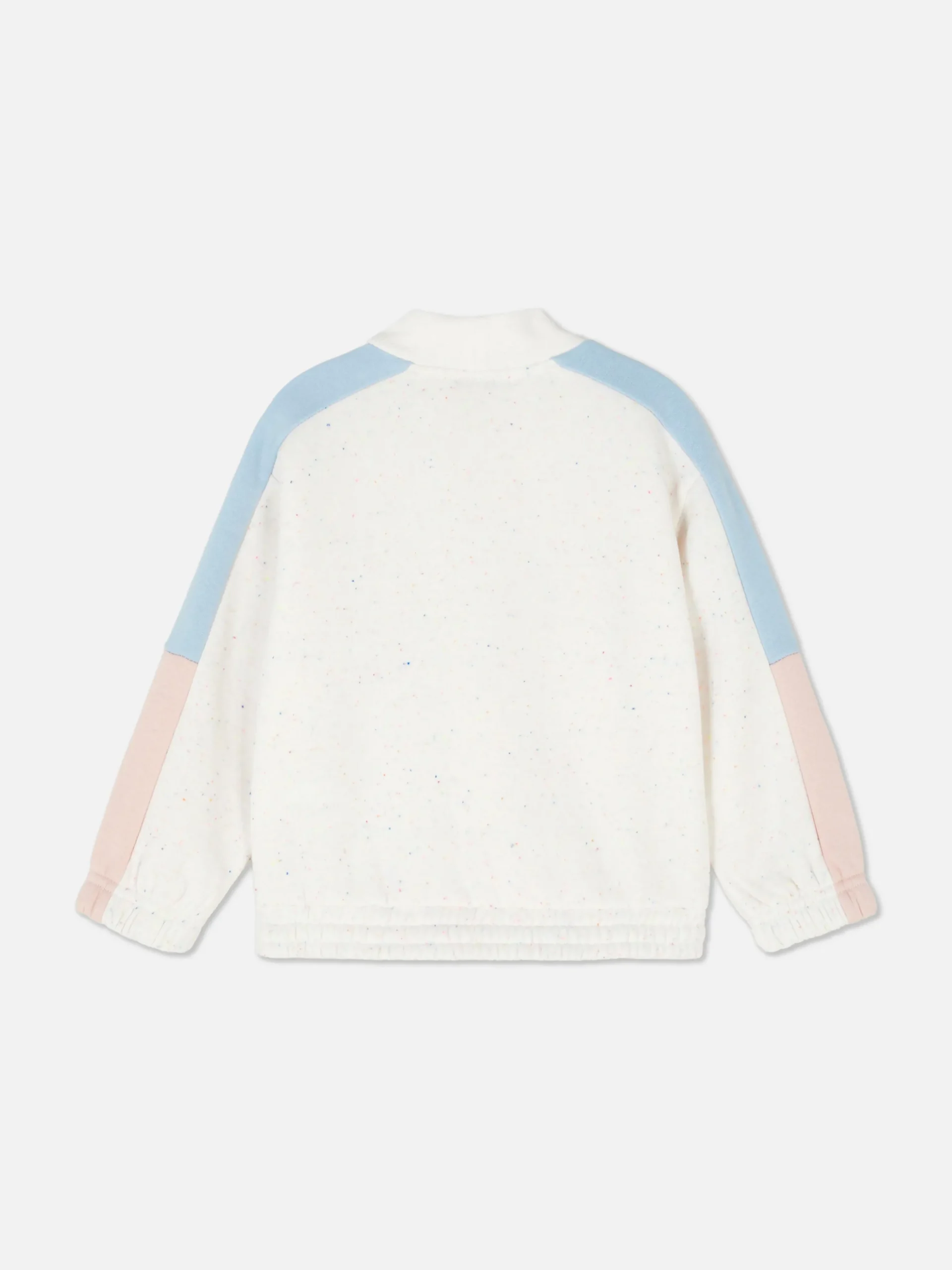 Sweatshirt Met Kleurvlakken En Halve Rits