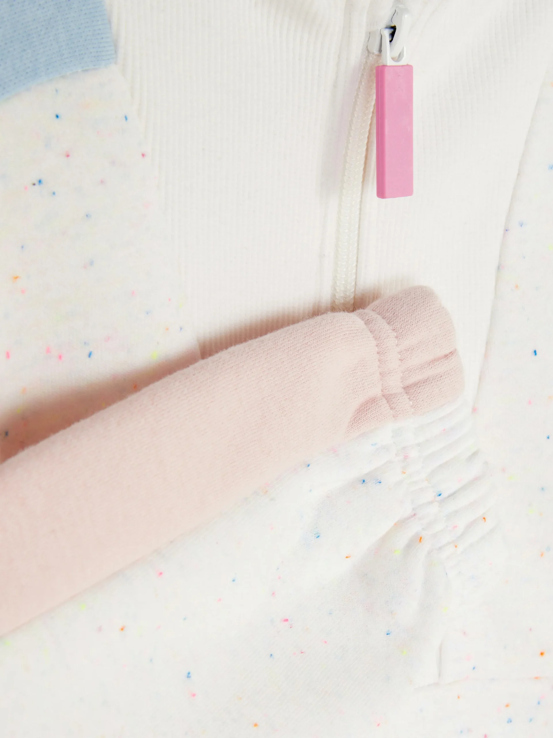 Sweatshirt Met Kleurvlakken En Halve Rits