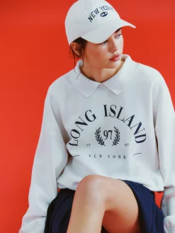 Sweatshirt Met Kraag En Print