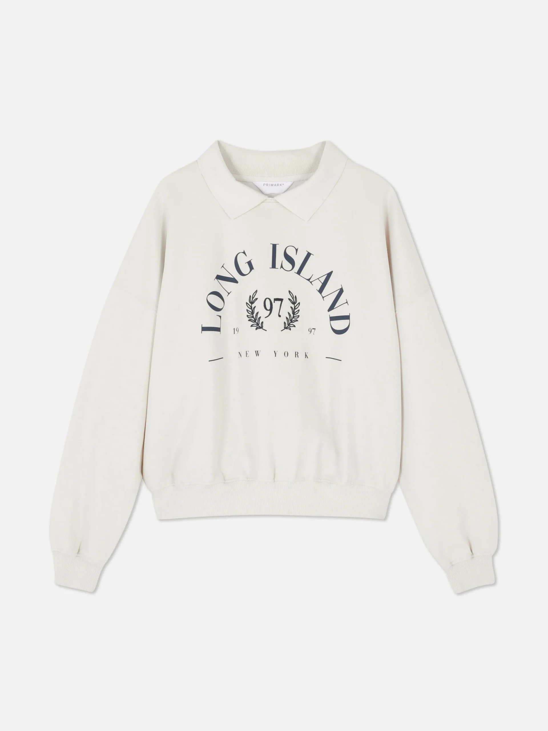 Sweatshirt Met Kraag En Print
