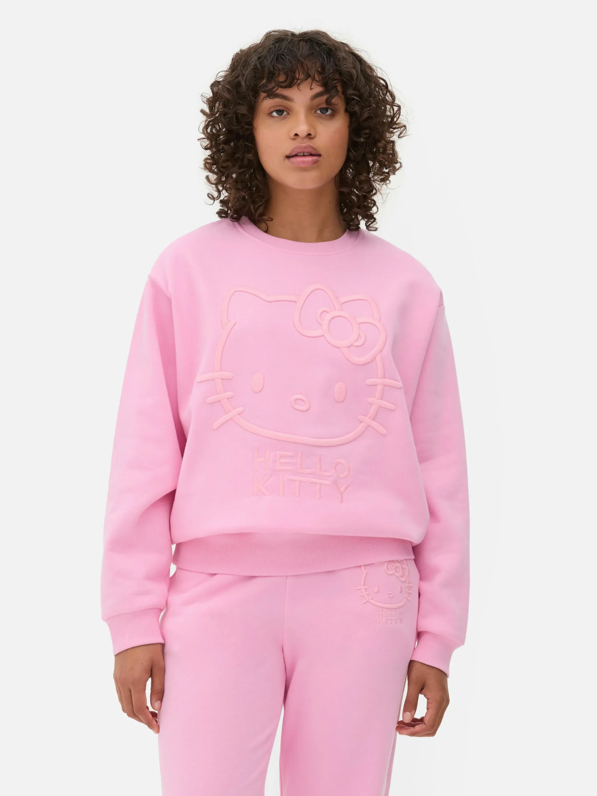 Sweatshirt Met Print En Borduursel Hello Kitty