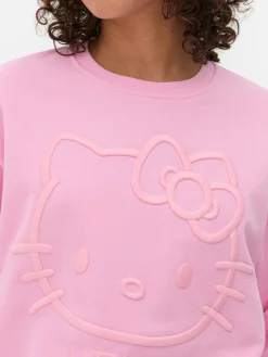 Sweatshirt Met Print En Borduursel Hello Kitty