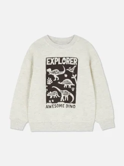 Sweatshirt Met Ronde Hals En Print