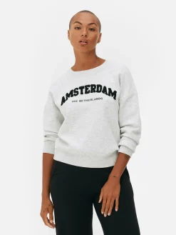 Sweatshirt Met Tekst Op De Voorkant