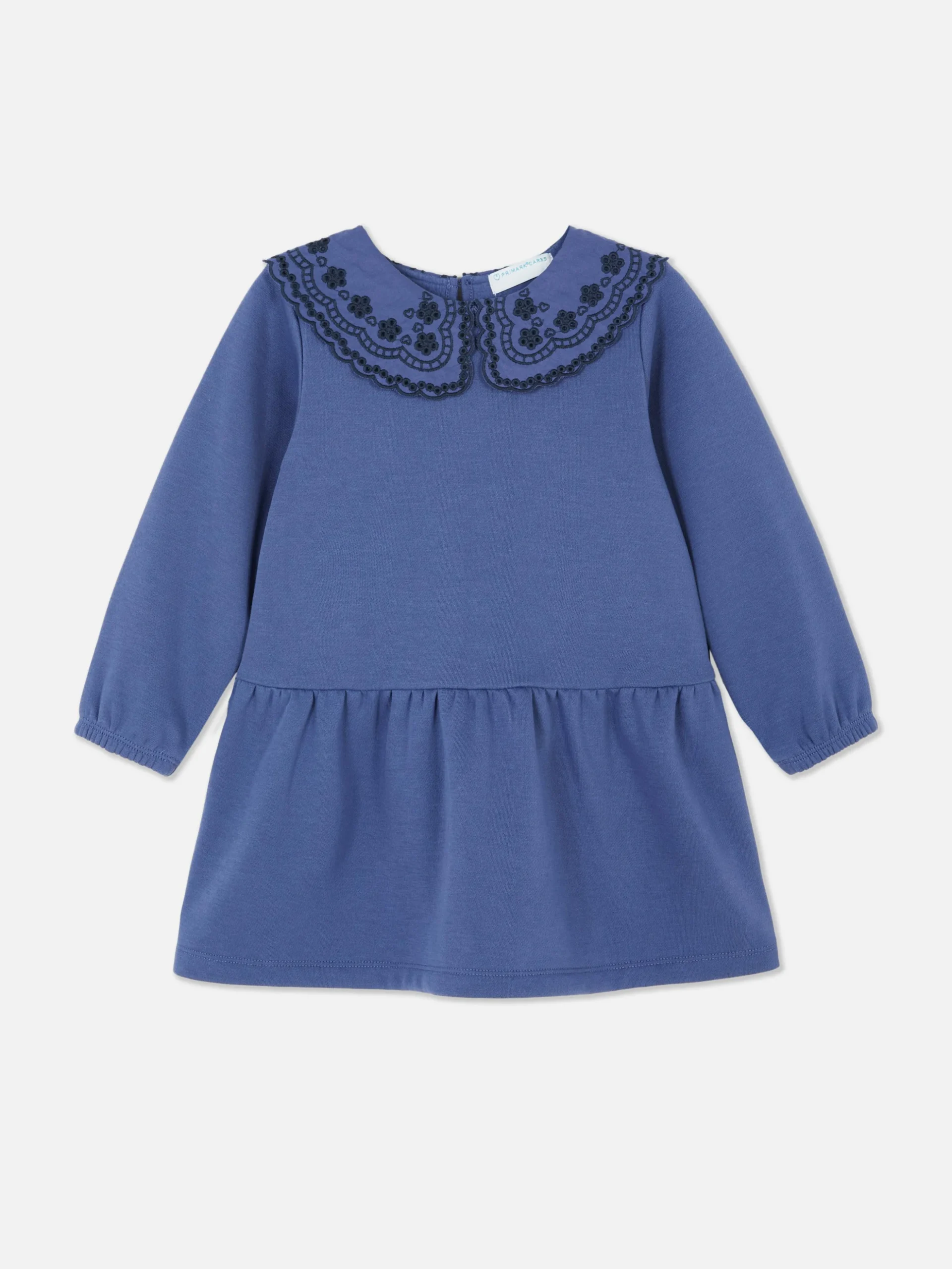 Sweatshirtjurk Met Broderie Anglaise