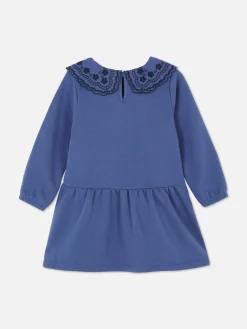 Sweatshirtjurk Met Broderie Anglaise