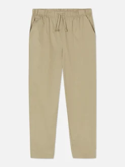 Taps Toelopende Joggingbroek Van Popeline