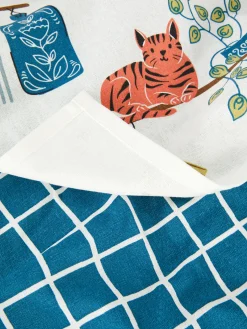 Theedoeken Met Print, Set Van 2