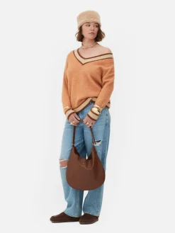 Trui Met V-hals En Vintage Stijl Rita Ora