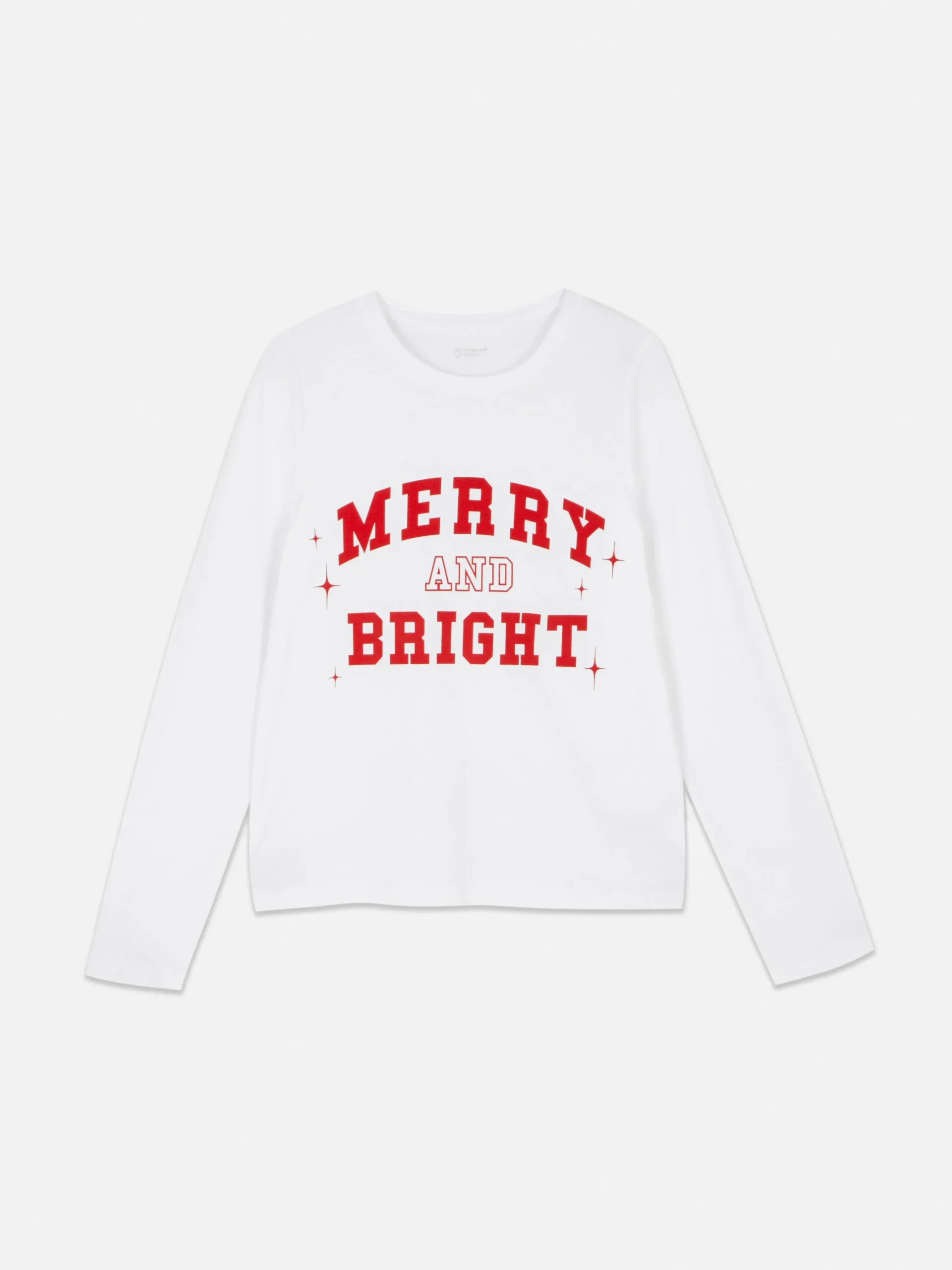T-shirt Met Lange Mouwen En Kerstprint