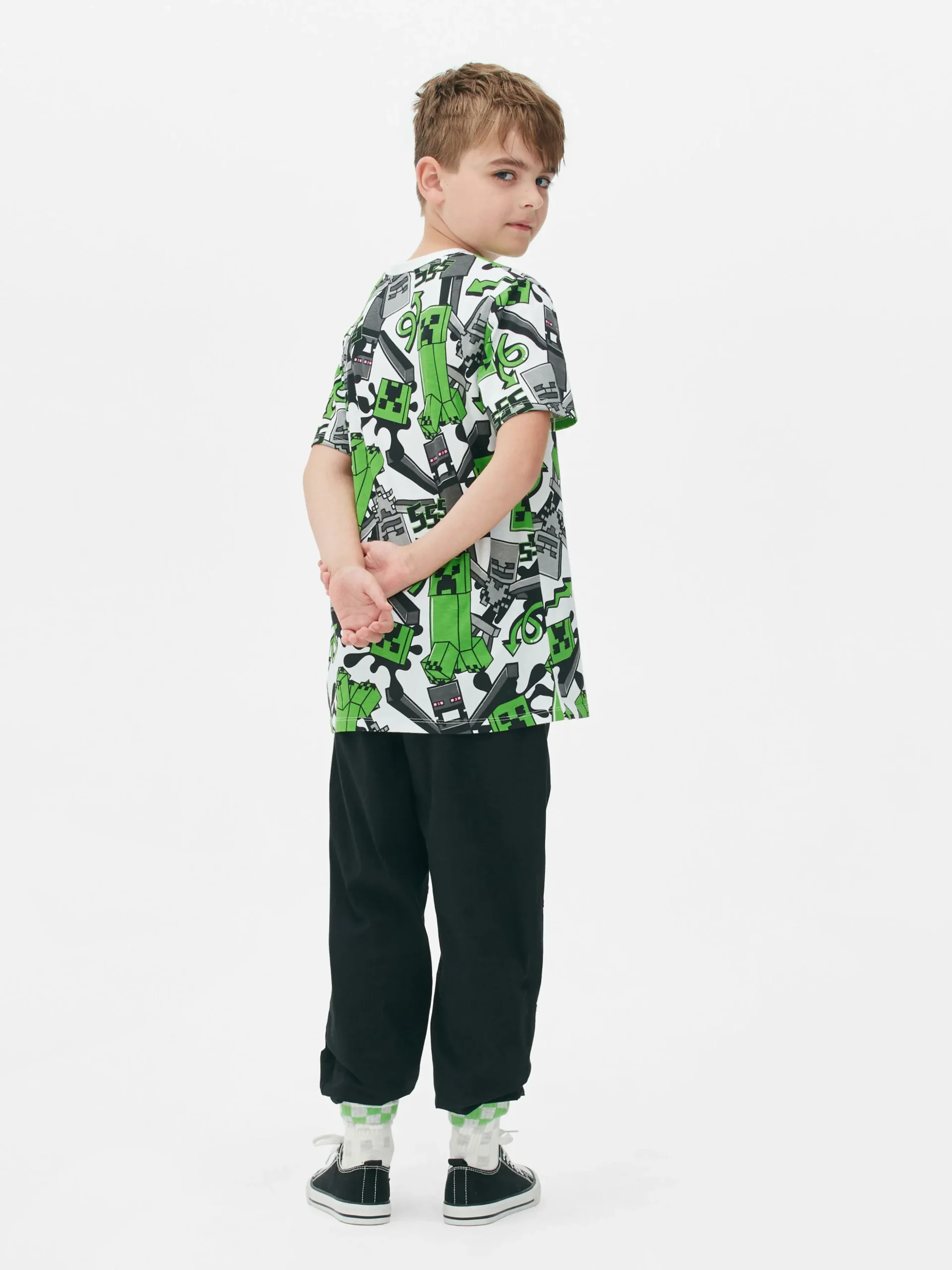 T-shirt Met Minecraft Creeper-patroon