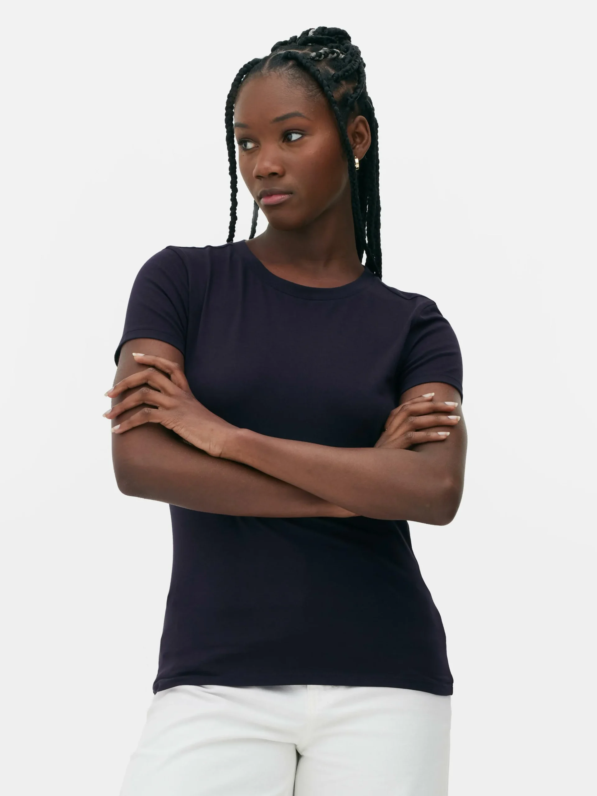 T-shirt Met Ronde Hals En Stretch