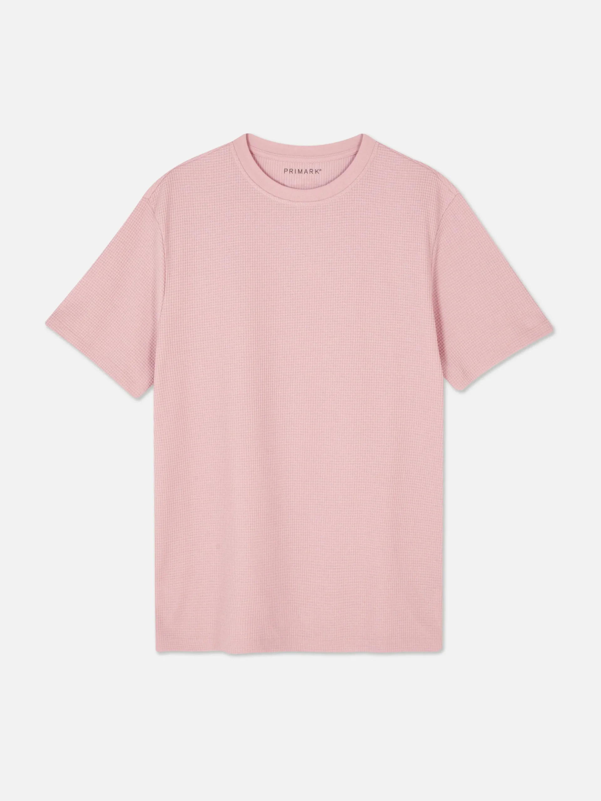 T-shirt Met Ronde Hals En Wafeltextuur