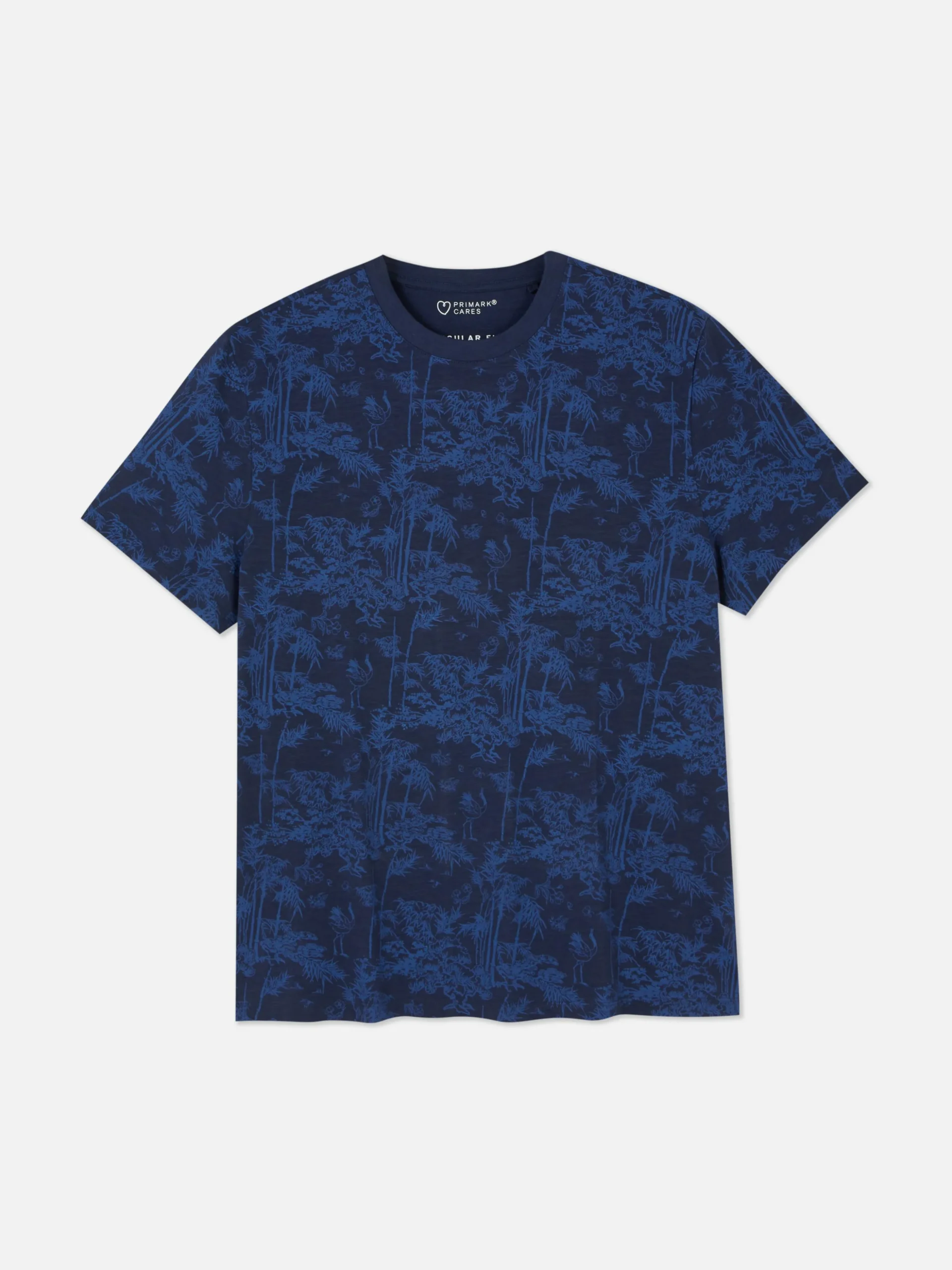 T-shirt Met Ronde Hals En Japanse Bomenpatroon