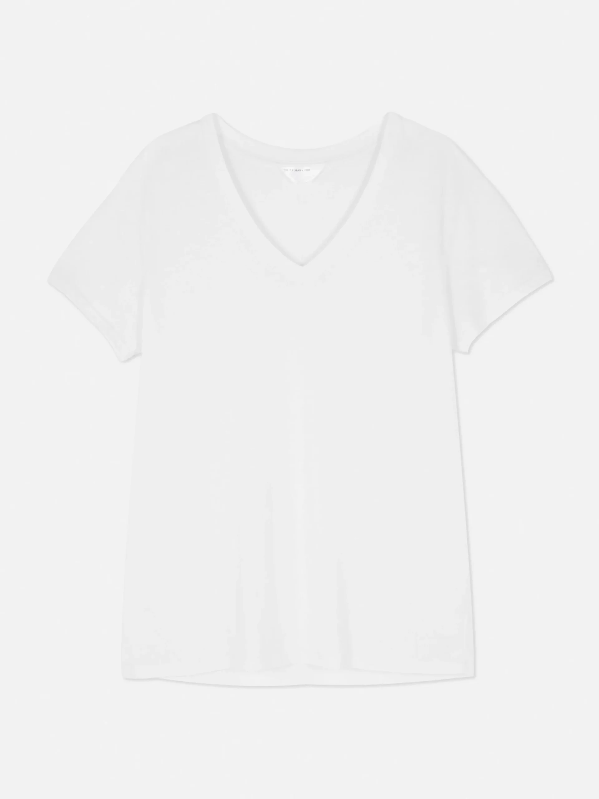 T-shirt Met V-hals Van Katoenmix