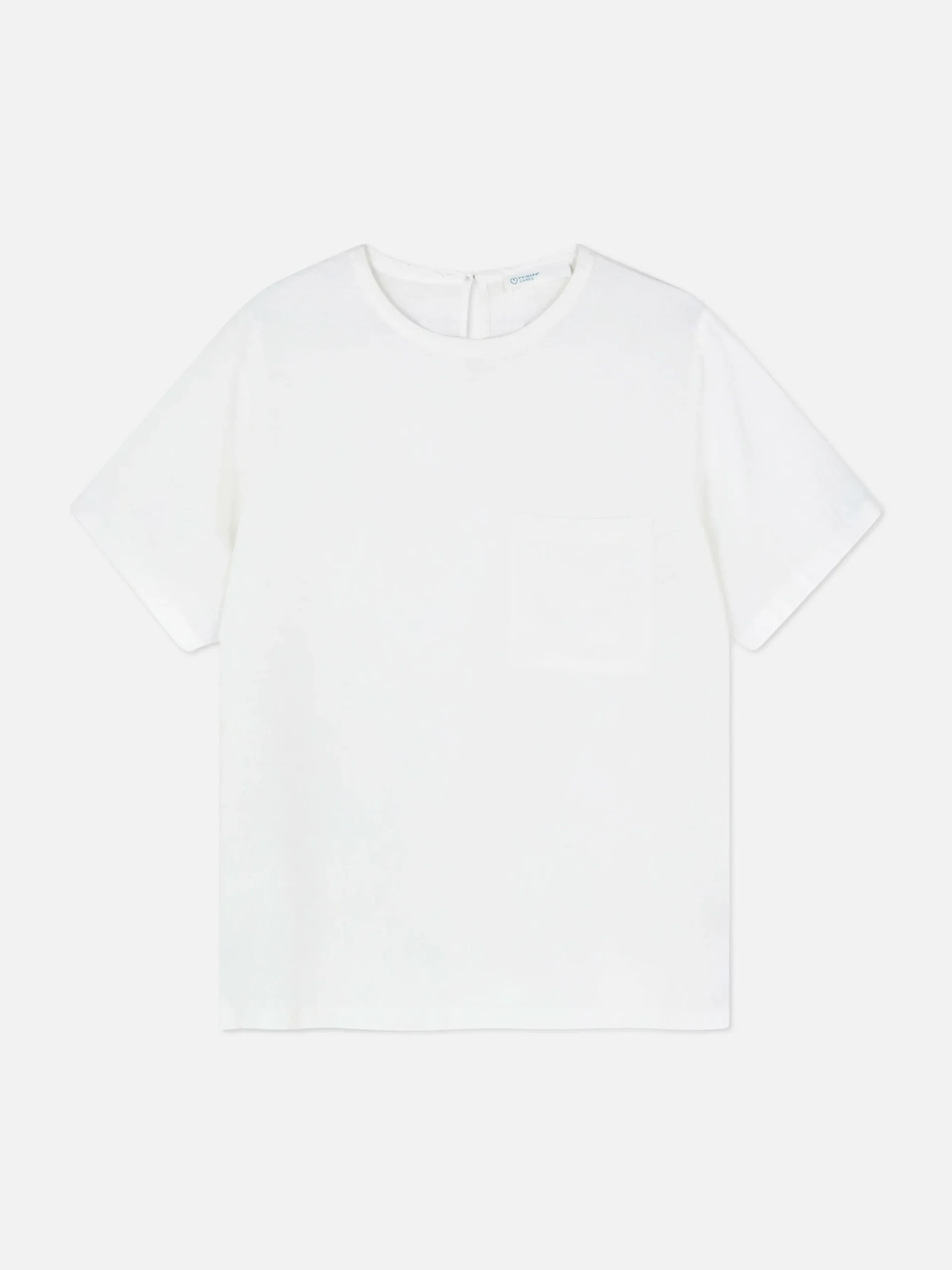 T-shirt Van Linnenmix Met Borstzakje