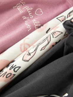 T-shirts Met Lange Mouwen En Balletprints, Set Van 3
