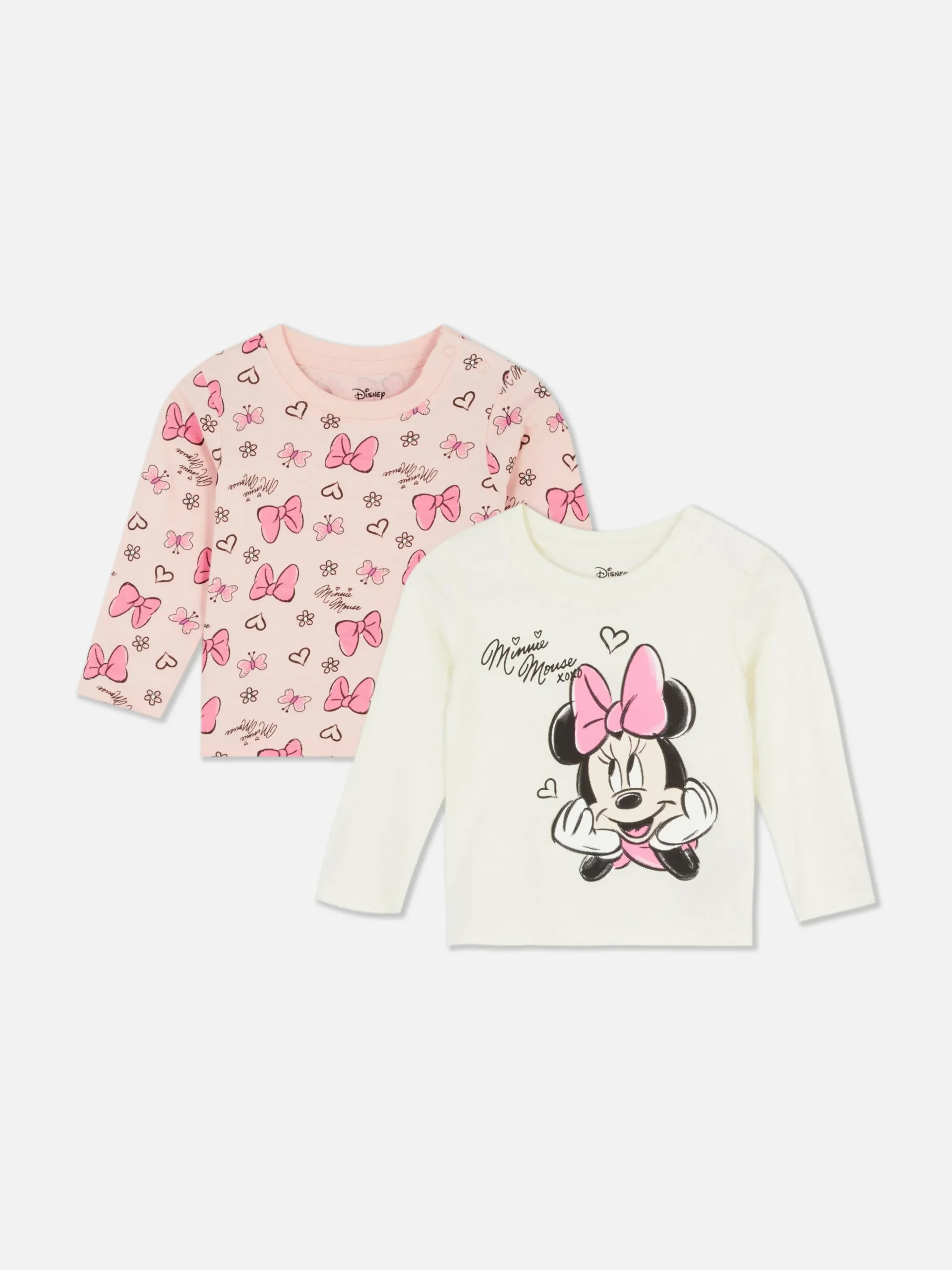 T-shirts Met Lange Mouwen Disney's Minnie Mouse , Set Van 2