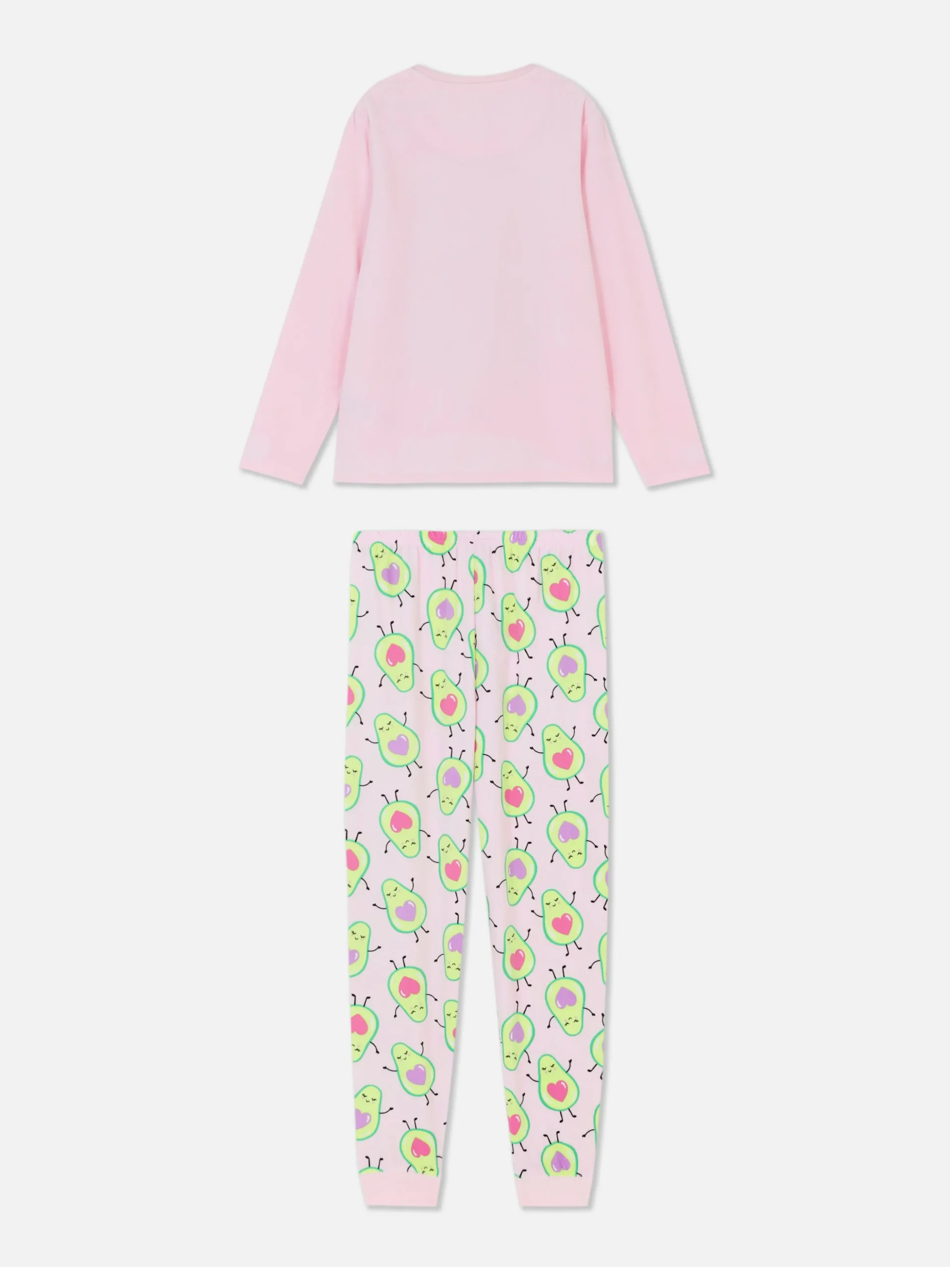 Velours Pyjama Met Avocadoprint