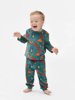 Velours Pyjama Met Print