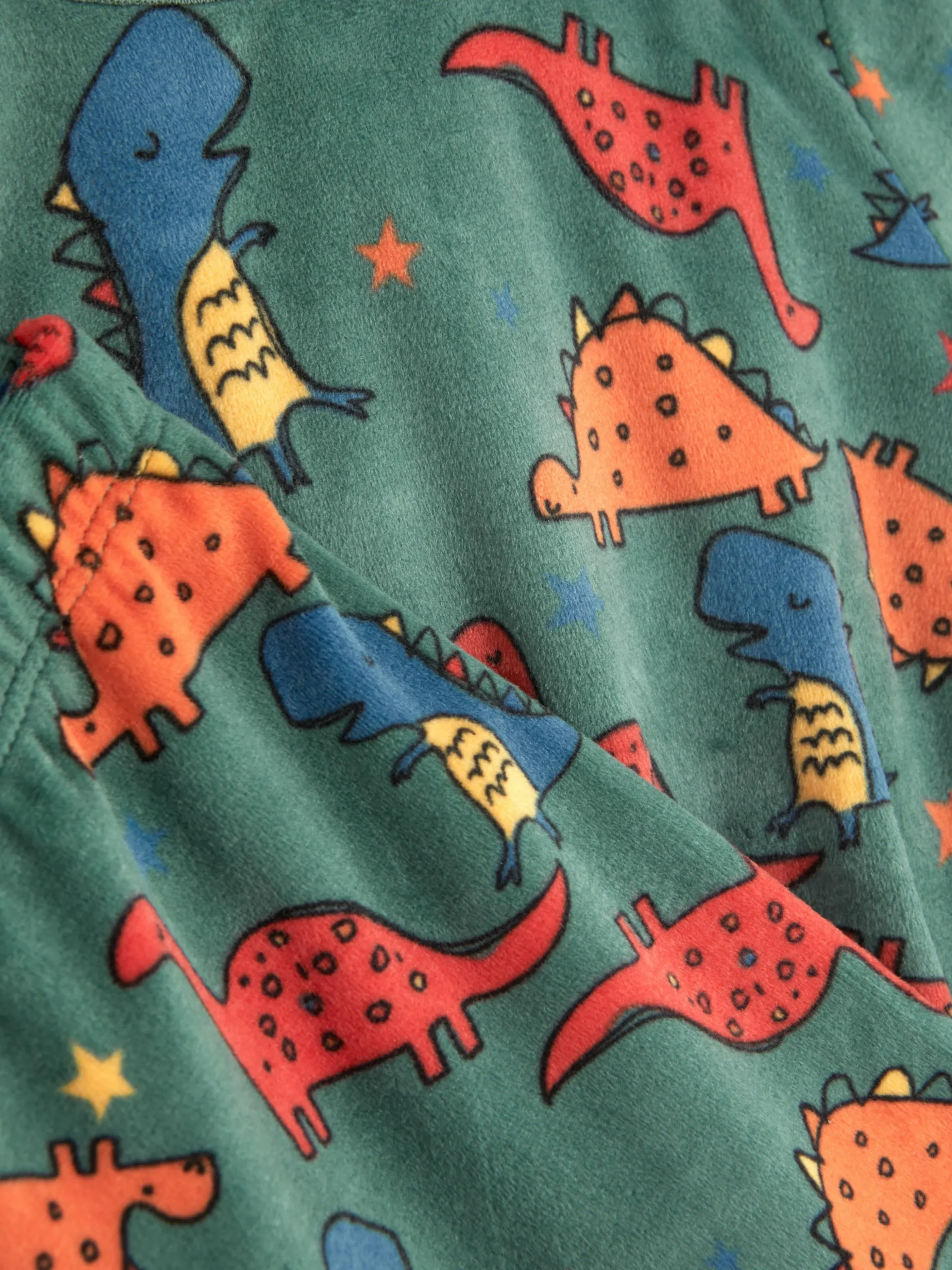 Velours Pyjama Met Print