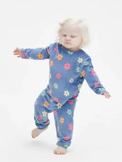 Velours Pyjama Met Print