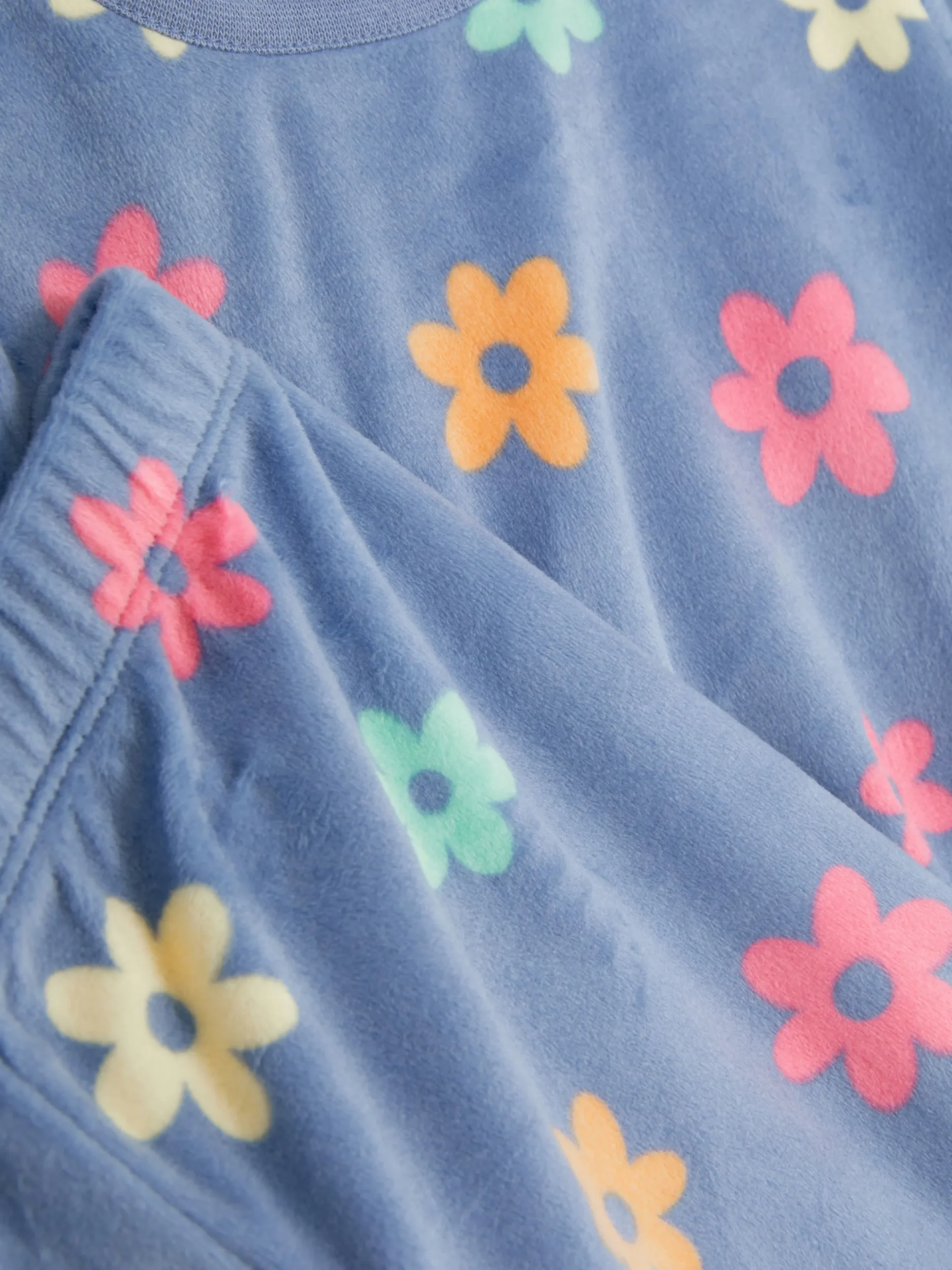 Velours Pyjama Met Print