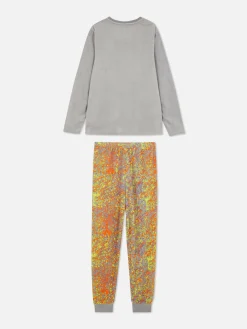 Velours Schedel- En Verfspetterpyjama