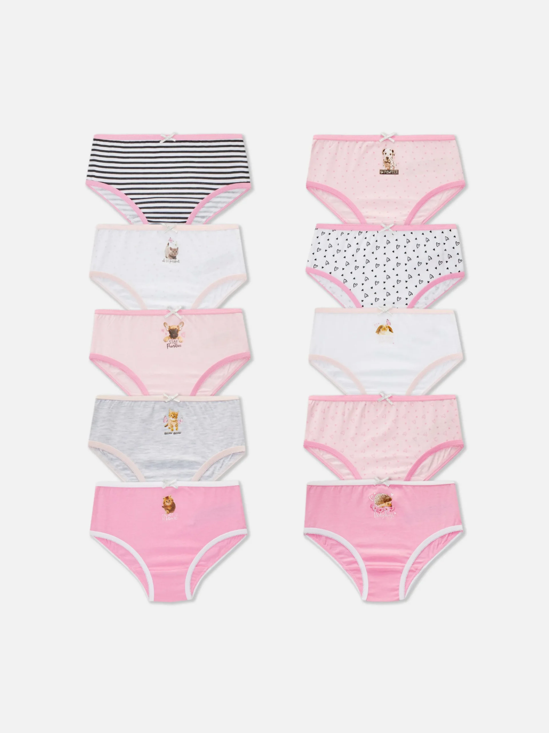 Verschillende Slips Met Dierenmotief, Set Van 10