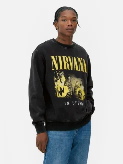 Verwassen Sweatshirt Nirvana