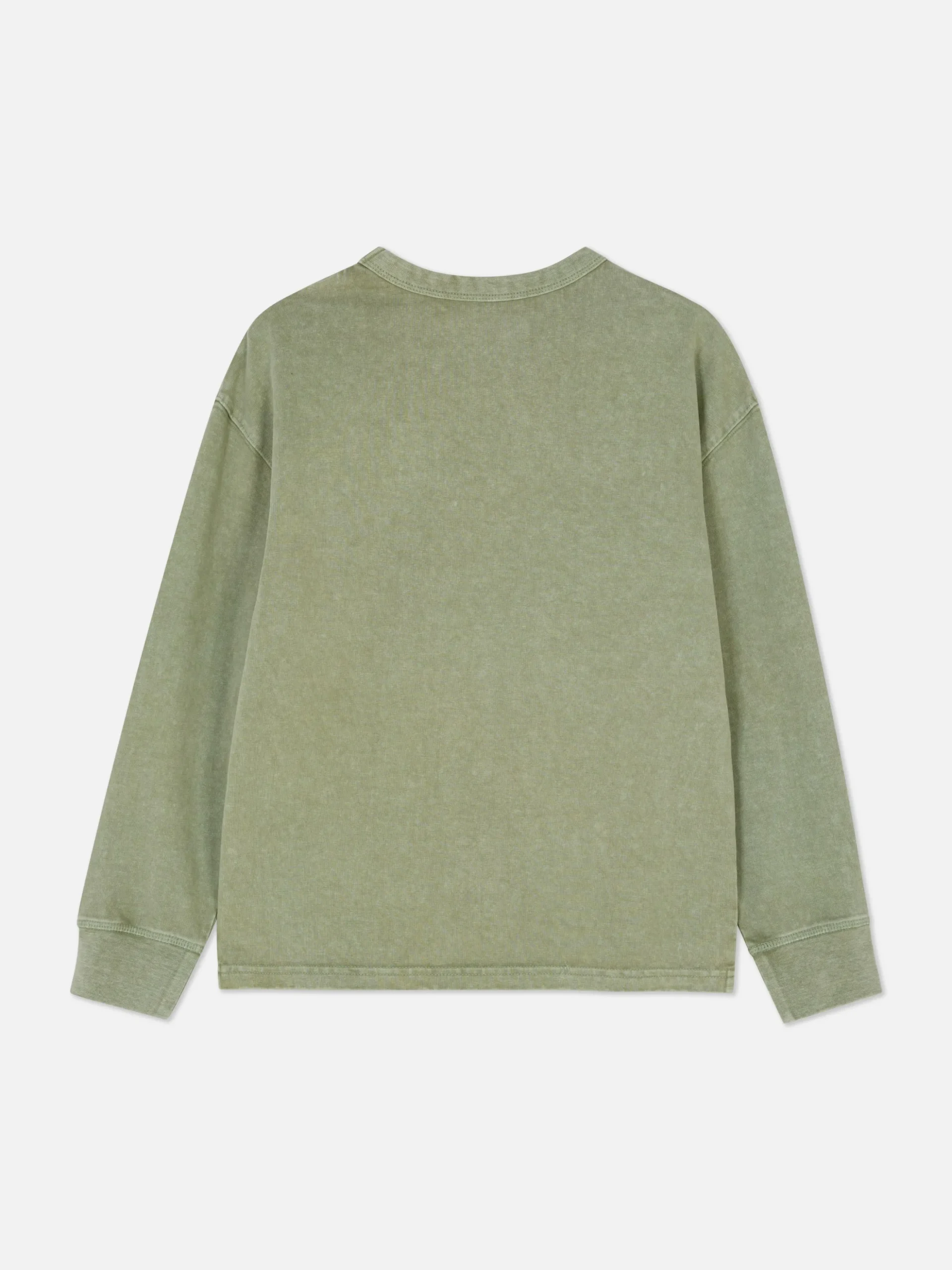 Verwassen T-shirt Met Lange Mouwen