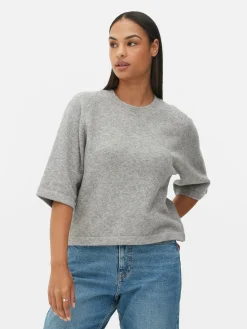 Wijdvallend Gebreid T-shirt